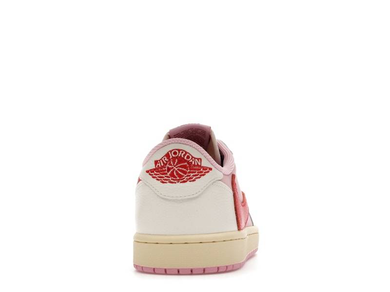 Jordan Air Jordan 1 Retro Low OG SP Travis Scott -- Sail / Tropical Pink —  — view 4