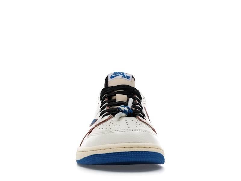 Jordan Air Jordan 1 Retro Low OG SP Fragment x Travis Scott -- Sail / Military Blue —  — view 2